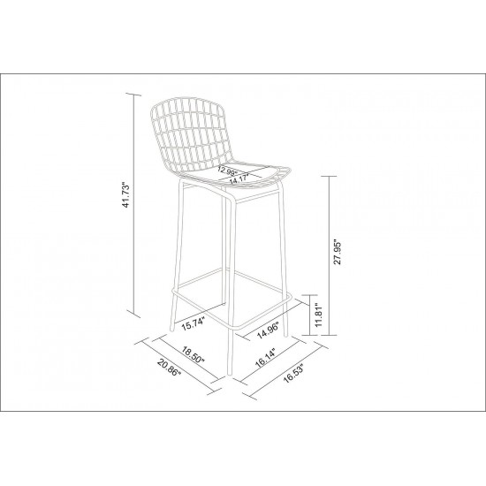 Madeline Barstool in Black