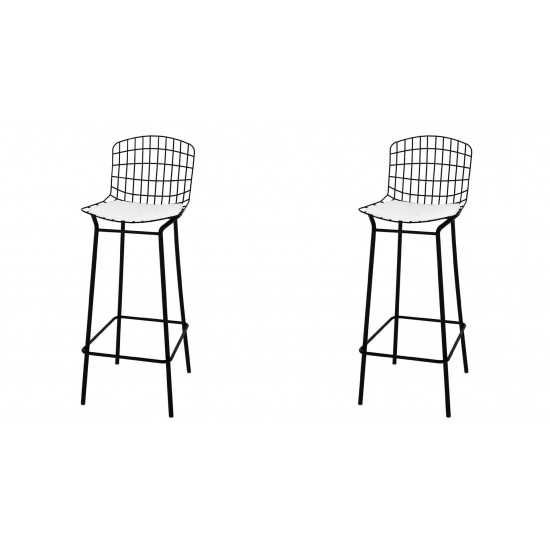 Madeline Barstool, Set of 2 in Black and White