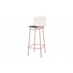 Madeline Barstool, Set of 2 in Rose Pink Gold and Black