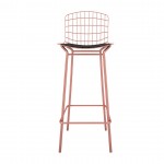 Madeline Barstool, Set of 2 in Rose Pink Gold and Black