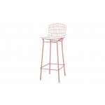 Madeline Barstool, Set of 2 in Rose Pink Gold and White
