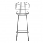 Madeline Barstool, Set of 2 in Charcoal Grey and White