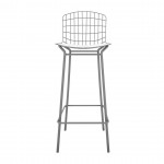 Madeline Barstool, Set of 2 in Charcoal Grey and White