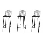 Madeline Barstool, Set of 3 in Black