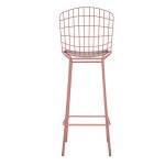 Madeline Barstool, Set of 3 in Rose Pink Gold and White