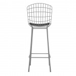 Madeline Barstool, Set of 3 in Charcoal Grey and Black