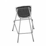 Madeline Barstool, Set of 3 in Charcoal Grey and Black