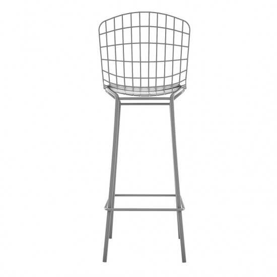 Madeline Barstool, Set of 3 in Charcoal Grey and White
