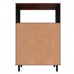 Mosholu Accent Cabinet in Black and Nut Brown