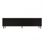 Mosholu 77.04 TV Stand in Black and Nut Brown