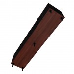 Mosholu 77.04 TV Stand in Black and Nut Brown