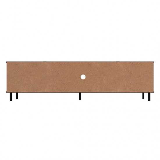 Mosholu 77.04 TV Stand in Black and Nut Brown