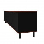 Mosholu 77.04 TV Stand in Black and Nut Brown