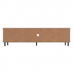 Mosholu 77.04 TV Stand in White and Nut Brown