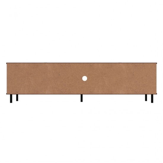 Mosholu 77.04 TV Stand in White and Nut Brown