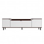 Mosholu 66.93 TV Stand in White and Nut Brown