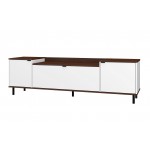 Mosholu 66.93 TV Stand in White and Nut Brown