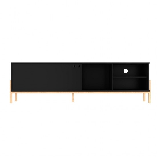 Bowery 72.83 TV Stand in Black and Oak