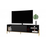 Bowery 72.83 TV Stand in Black and Oak