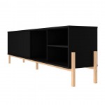 Bowery 72.83 TV Stand in Black and Oak