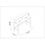 Bowery Desk in White and Oak