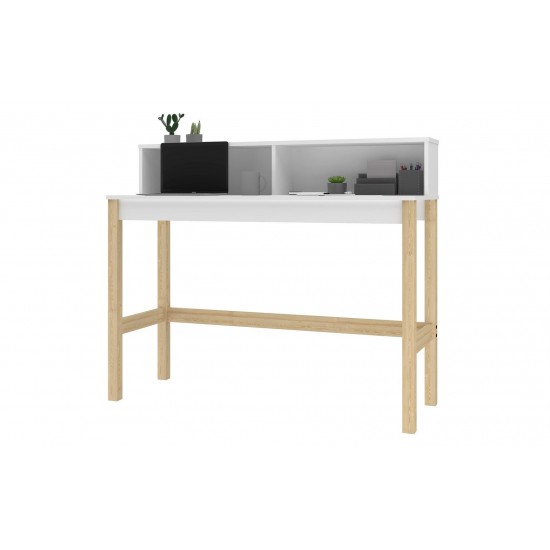 Bowery Desk in White and Oak