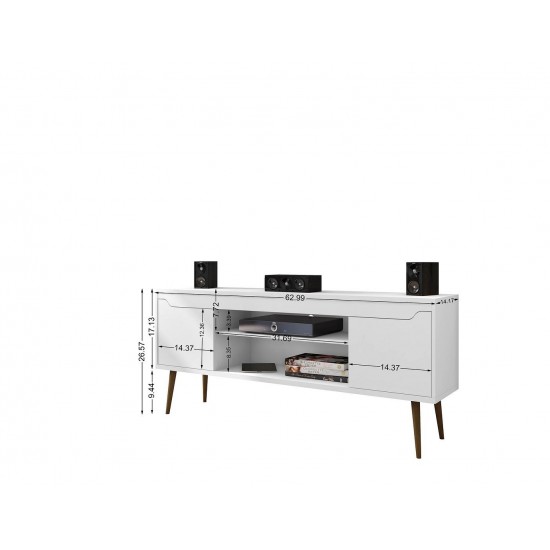 Bradley 62.99 TV Stand White