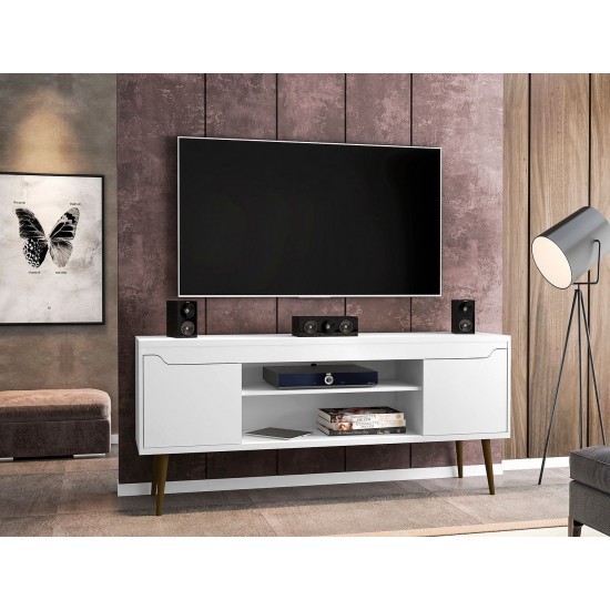 Bradley 62.99 TV Stand White