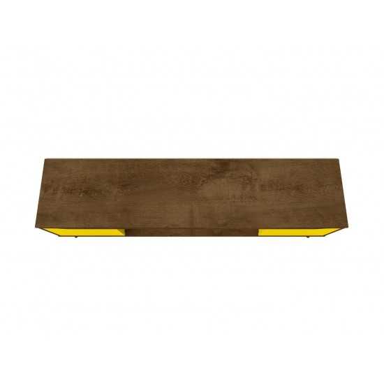 Bradley 62.99 TV Stand Rustic Brown and Yellow