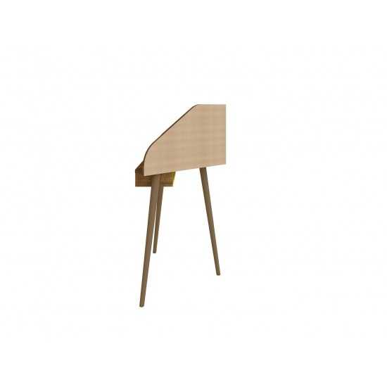 Bradley Corner Desk Rustic Brown and Yellow