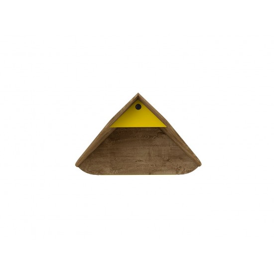Bradley Corner Desk Rustic Brown and Yellow