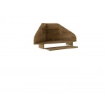 Bradley Floating Corner Desk Rustic Brown