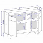 Bradley Buffet 53.54 Stand Rustic Brown