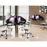 Bradley 2-Piece Cubicle Section Desk Black