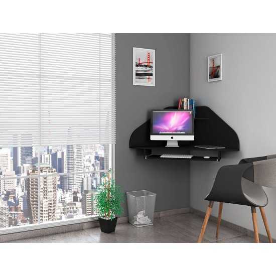 Bradley Floating 2-Piece Cubicle Section Desk Black