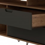 Rockefeller 62.99 TV Stand in Nature and Textured Grey