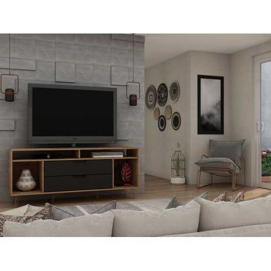 Rockefeller 62.99 TV Stand in Nature and Textured Grey