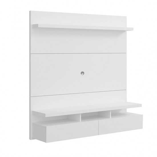 City 62.99 Floating Entertainment Center in White Gloss