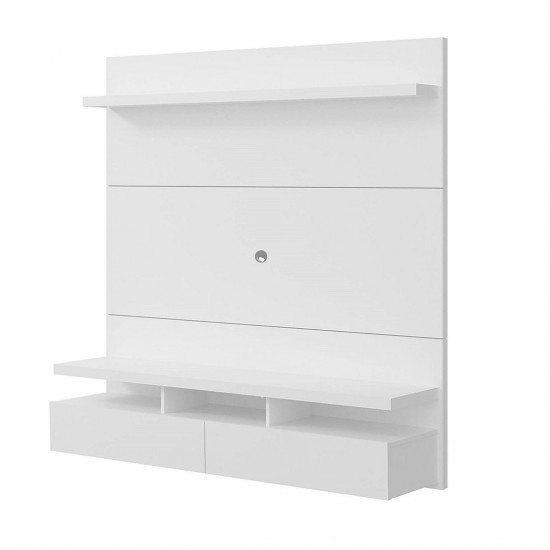 City 62.99 Floating Entertainment Center in White Gloss