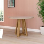 Duffy 45.27 Round Dining Table in Off White