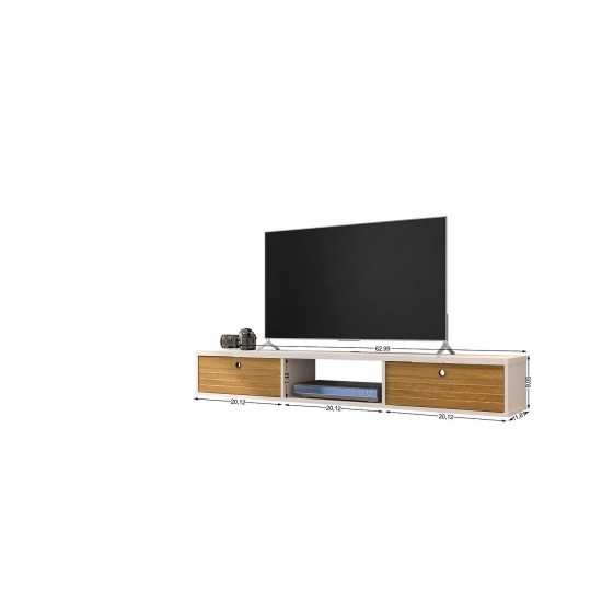 Liberty 62.99 Floating Entertainment Center in Off White and Cinnamon