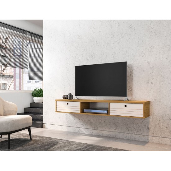 Liberty 62.99 Floating Entertainment Center in Cinnamon and Off White