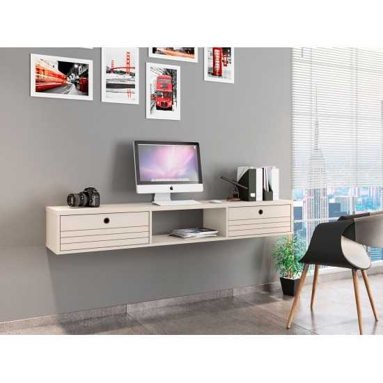 Liberty 62.99 Floating Office Desk in Off White