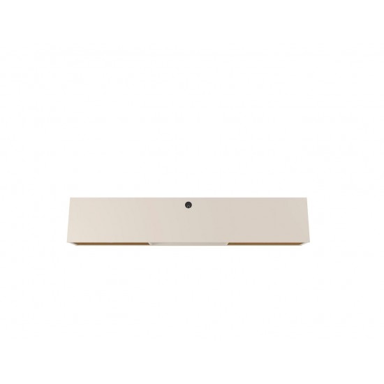 Liberty 62.99 Floating Office Desk in Off White and Cinnamon