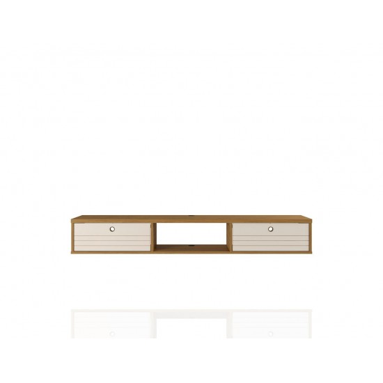 Liberty 62.99 Floating Office Desk in Cinnamon and Off White