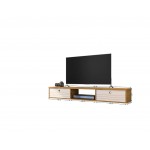 Liberty 62.99 Floating Office Desk in Cinnamon and Off White