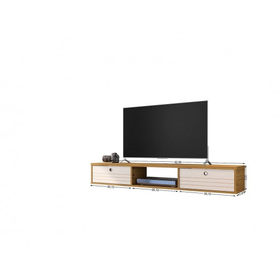 Liberty 62.99 Floating Office Desk in Cinnamon and Off White