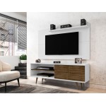 Liberty 62.99 TV Stand and Panel in White and Rustic Brown