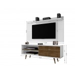 Liberty 62.99 TV Stand and Panel in White and Rustic Brown