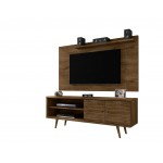 Liberty 62.99 TV Stand and Panel in Rustic Brown